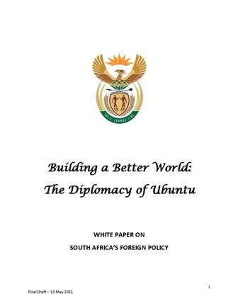 white paper on foreign policy south africa